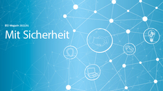 Verschiedene Icons zur Cyber-Sicherheit, wie eine Glühlampe, ein Schloss, ein Laptop, in einem Raster. (Quelle: BSI) Verschiedene Icons zur Cyber-Sicherheit, wie eine Glühlampe, ein Schloss, ein Laptop, in einem Raster.