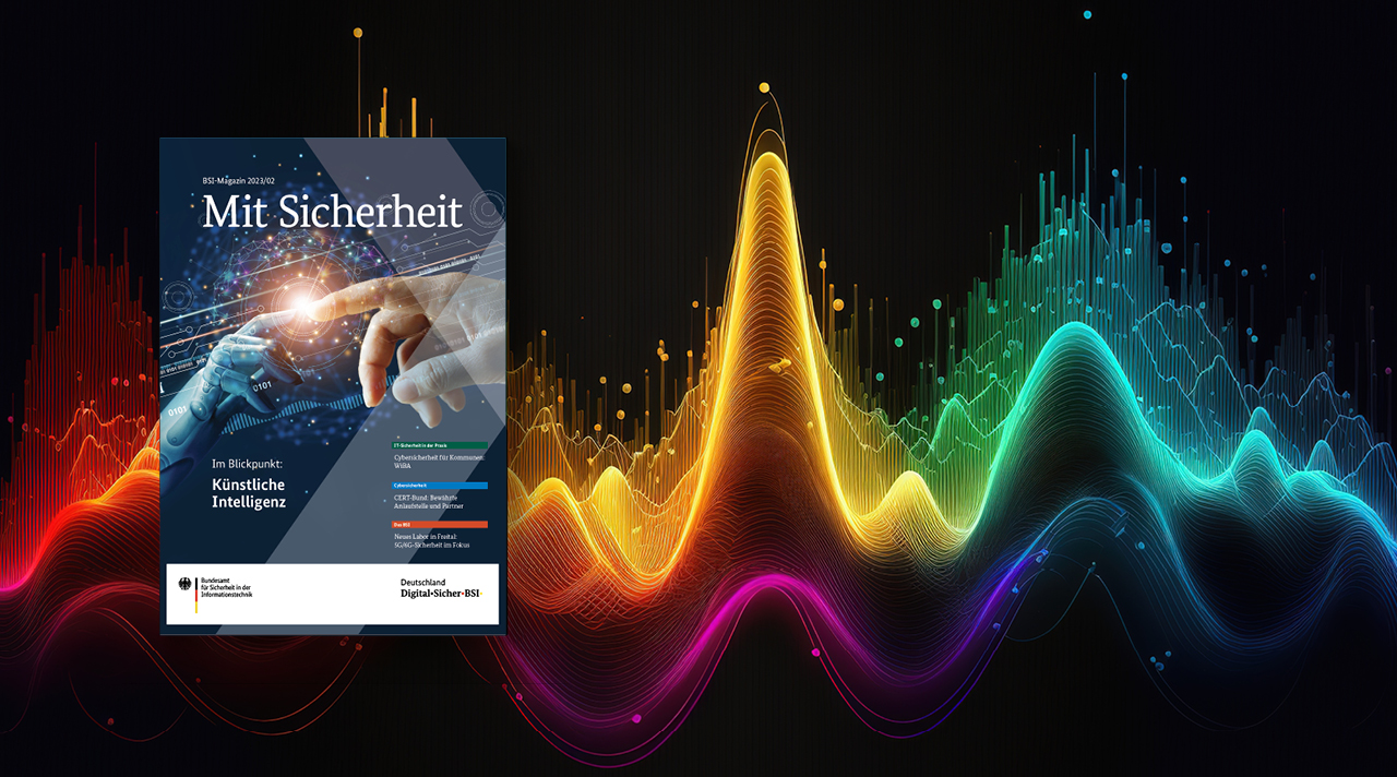 Cover des BSI-Magazins 2023/02 auf Wellen Cover des BSI-Magazins 2023/02 auf Wellen