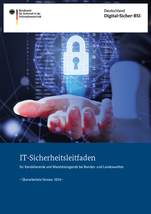 Titelblatt (Cover) der Broschüre: IT-Sicherheitsleitfaden für Kandidierende bei Bundes- und Landeswahlen