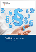 Cover der Broschüre "IT-Sicherheitsgesetz". Format: A4