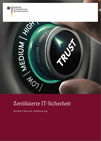 Cover der Broschüre "Zertifizierte Sicherheit". Format: A4