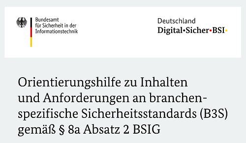 Titelblatt der Orientierungshilfe B3S Titelblatt der Orientierungshilfe B3S