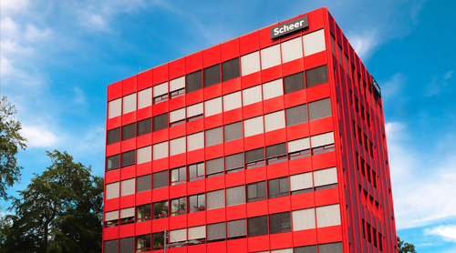 Außenansicht des Scheer Towers in Saarbrücken (Quelle: BSI) Außenansicht des Scheer Towers in Saarbrücken